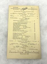 Antique 1918 Nelson’s Quick Service Restaurant Supper Menu St. Louis picture