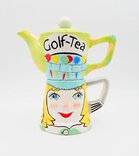 Peggy Turchette Santa Barbara Golf-Tea Stackable Tea For One Pot Teacup Mug picture