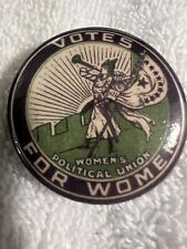 Votes For Women - Political Union For Women button pin Reproduction picture