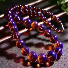 Certified 10-20mm Natural Dominican Purple Changing Amber Tower Beads Necklace picture