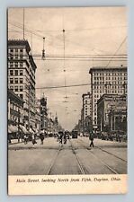 Main street looking north from fifth Dayton Ohio postcard picture