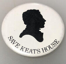John Keats House Hampstead England Writer Museum Save Vintage Button Pin Pinback picture