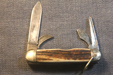 CAMILLUS  CAMP  KNIFE WITH  CUSTOM STAG SCALES picture