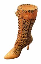 2001 Just The Right Shoe Untamed #25159 By Raine Leopard Print Lace Up Boot picture