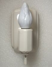 Antique Porcelain Sconce Light Vtg Ceramic Cabin Fixture Art Rewired USA #X67 picture