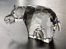 Swarovski Crystal Hippo Figurine Made in Austria Flawless 622940 picture