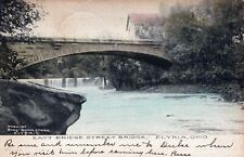 ELYRIA OH - East Bridge Street Bridge Postcard - udb - 1907 picture