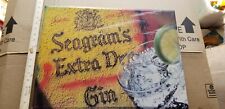 VINTAGE Seagrams Extra Dry Gin Advertising Bar SIGN A picture