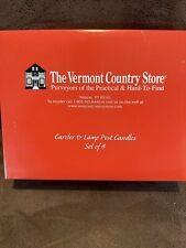 The Vermont Country Store Set Christmas Candles Carolers & Lamp Post. NIB. picture