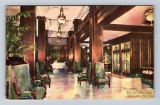 Portland OR-Oregon, The Lobby, Hotel Benson, Advertising, Vintage Postcard picture