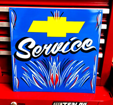 Hand Painted & Pinstriped Chevy Chevrolet TRUCK Service REPAIR Garage Shop Sign picture