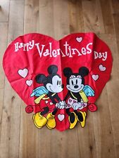 Large Happy Valentine's Day Minnie Ans Mickey Mouse Wall Art Love Vintage EUC picture
