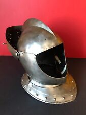Medieval Larp Warrior steel Italian Close Armet Helmet Knight Visor Helmet picture