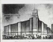 1934 Press Photo Architect's drawing of the Sears department store in Chicago picture