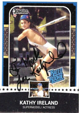 Autographed Kathy Ireland CUSTOM card Supermodel -2 METS picture