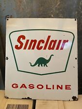 Original 1960’s SINCLAIR GASOLINE Porcelain Gas Pump Plate Sign - Gas & Oil #2 picture