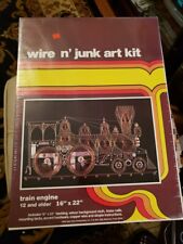 Vintage 1983 Train Steam Engine Open Door Wire n Junk Art Kit MCM Steam PUNK picture