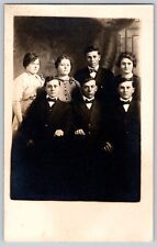 RPPC Portrait Postcard~ Group Of Well Dressed Young Men & Women picture
