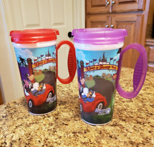 Walt Disney World Park Rapid Fill Hot Cold Refillable Souvenir Mug Cups LOT 2 picture