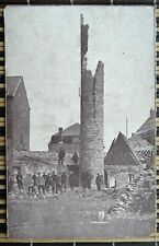 WWI. Feldpost. German troops at destroyed chimney. picture