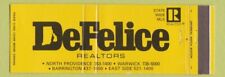 Matchbook Cover - DeFelice Real Estate Barrington Warwick North Providence RI picture