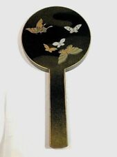 VTG Smithsonian Institution Hand Held Double Mirror Maki-e  Design  Japan picture