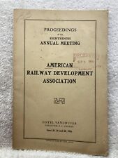 1926 American Railway Development Association Proceedings 18th Annual Meeting picture