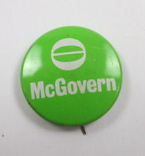 Vintage 1972 George McGovern for President Pin Badge Button Green picture