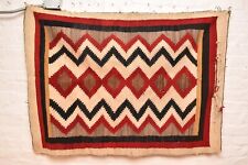 Antique Navajo Rug Textile Native American Indian 48x35 Transitional VTG Weaving picture
