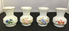 Vintage Leart Porcelain Floral Mini Vases Made In Brazil - 2 3/5” Set of 4 picture