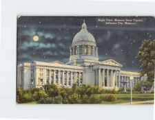 Postcard Night View Missouri State Capitol Jefferson City Missouri USA picture