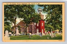 Wilmington DE-Delaware, Old Swedes Church, Antique, Vintage Souvenir Postcard picture