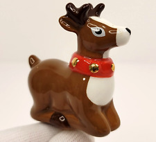 Nora Fleming Mini Christmas Reindeer with Red Collar Retired RARE picture