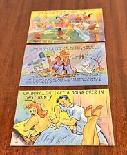 Lot of 3 Antique Comic humor Tichnor Limen Postcard unposted, excellent colors picture