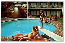 c1960's Best Western Camara Inn Kingsport Tennessee TN Swimming Pool Postcard picture