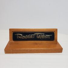 Vintage Robert Talbott Display Placard Wood Metal picture