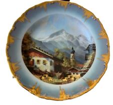 Vtg Garmisch Partenkirchen Souvenir Plate Bavaria Germany Ski Mountain Gold Edge picture