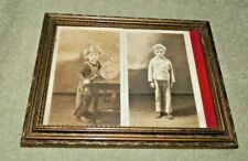 Circa 1930's-40's Framed Photo-Two Postcards-Little Chief Tom-Tom picture