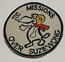 SNOOPY 100 MISSIONS OVER SUZIE WONG VINTAGE VIETNAM PATCH picture