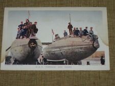 Original WWI Photo Postcard US NAVY SUBMARINES PORPOISE & SHARK 1907 SUBS 721 picture