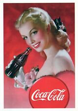 1948 Coca Cola Ad Gorgeous Girl UNP 4x6 Printed in 1997 Postcard picture