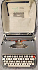 1968 Remington 333 Sperry Rand Vintage Portable Typewriter,  Case & Paper Work picture