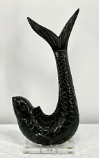 Rare Vintage Dolbi Cashier 1987 Black Brass Fish/15 1/2” T/Art Deco/Sculpture picture