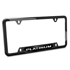 Ford Platinum Black Nameplate Black Stainless Steel License Plate Frame picture