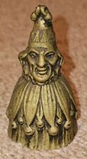 Vintage Antique Solid Brass Mr Punch Jester Bell Small Mini 2.5
