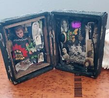 Vintage Family Nicho Shadow Box Home Alter Mexican Folk Art Shrine Altares  picture