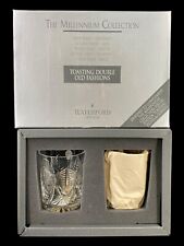 2 Waterford Millennium Happiness Series Double Old Fashioned Drinking Glasses picture
