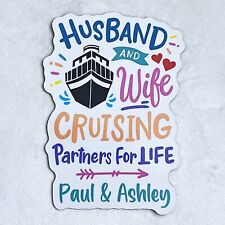 Husband Wife Cruising Partners Life Cruise Door Magnet, Carnival Royal Caribbean picture