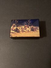 Vintage Russian Wood Laquered Trinket Box 3.5” X 2.5” picture