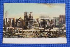 Vtg 1906 Great Earthquake & Fire St Patrick's Church San Francisco CA Postcard picture